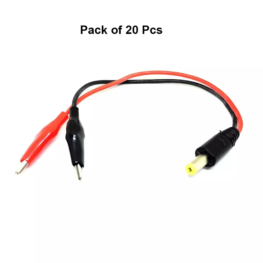 invento-male-dc-jack-plug-55x21-mm-with-crocodile-alligator-clip-20-awg-150-mm-length-silicone-wire-red-black-isc-3013-7-pack-of-20-pcs
