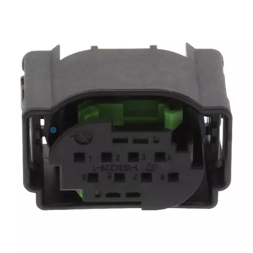 AMP - TE CONNECTIVITY RECEPTACLE HOUSING, 8POS, GF PBT, BLACK, 1-1534229-1