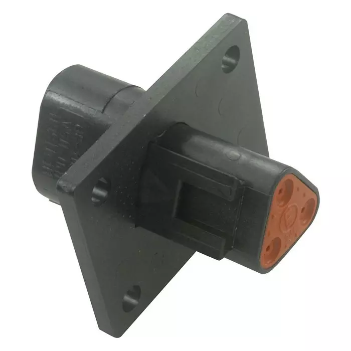DEUTSCH - TE CONNECTIVITY RECEPT, FLANGE, THIN WALL, 3WAY, PIN, DT04-3P-CL06