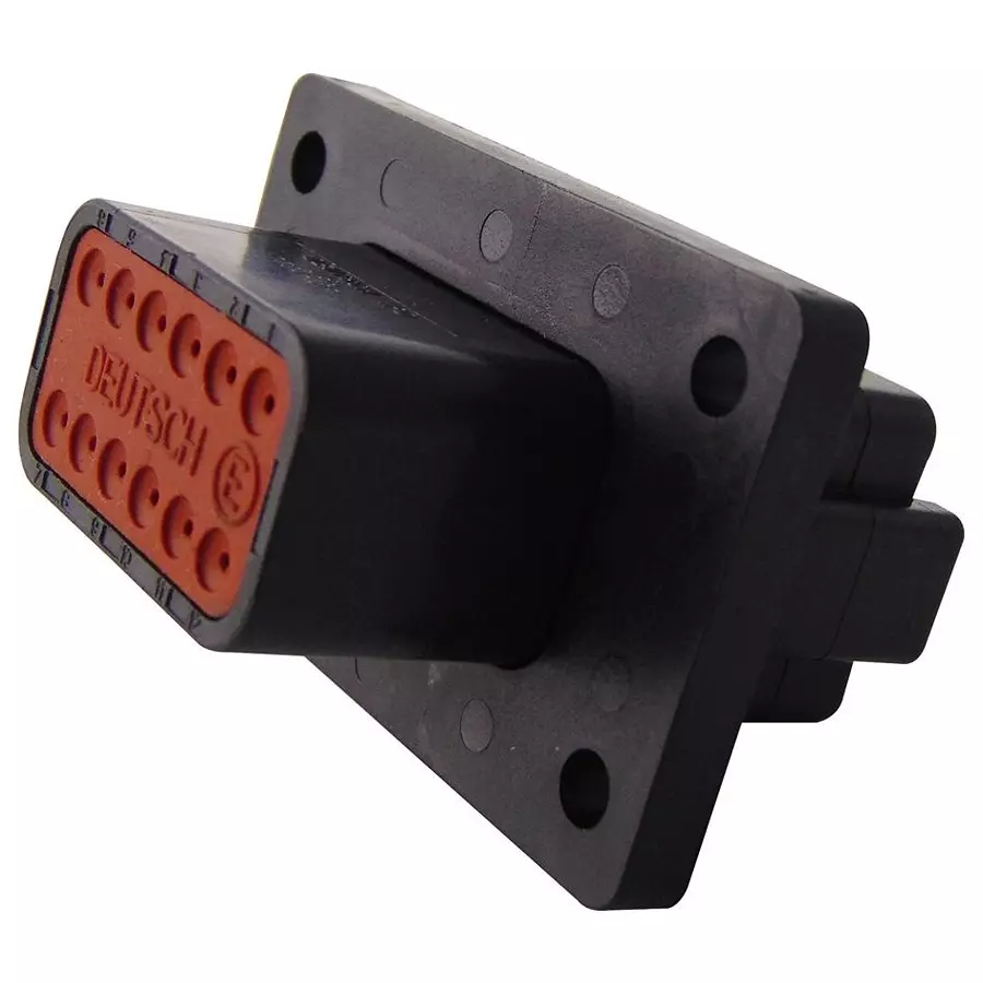 DEUTSCH - TE CONNECTIVITY RECEPT, FLANGE, THIN WALL, 12WAY, PIN, DT04-12PA-CL06