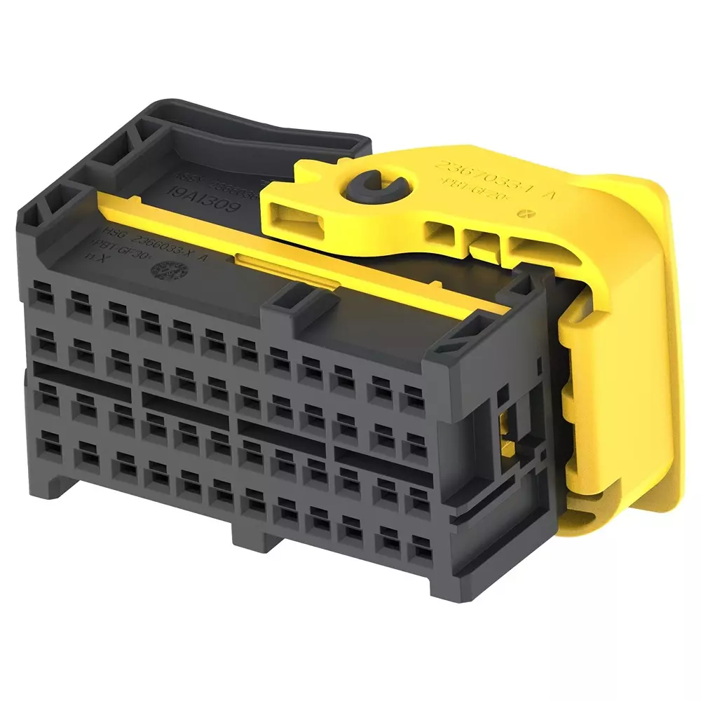 TE CONNECTIVITY Conn, Plug Housing, 48Pos, 24V, Pbt+Gf30, 2366036-1