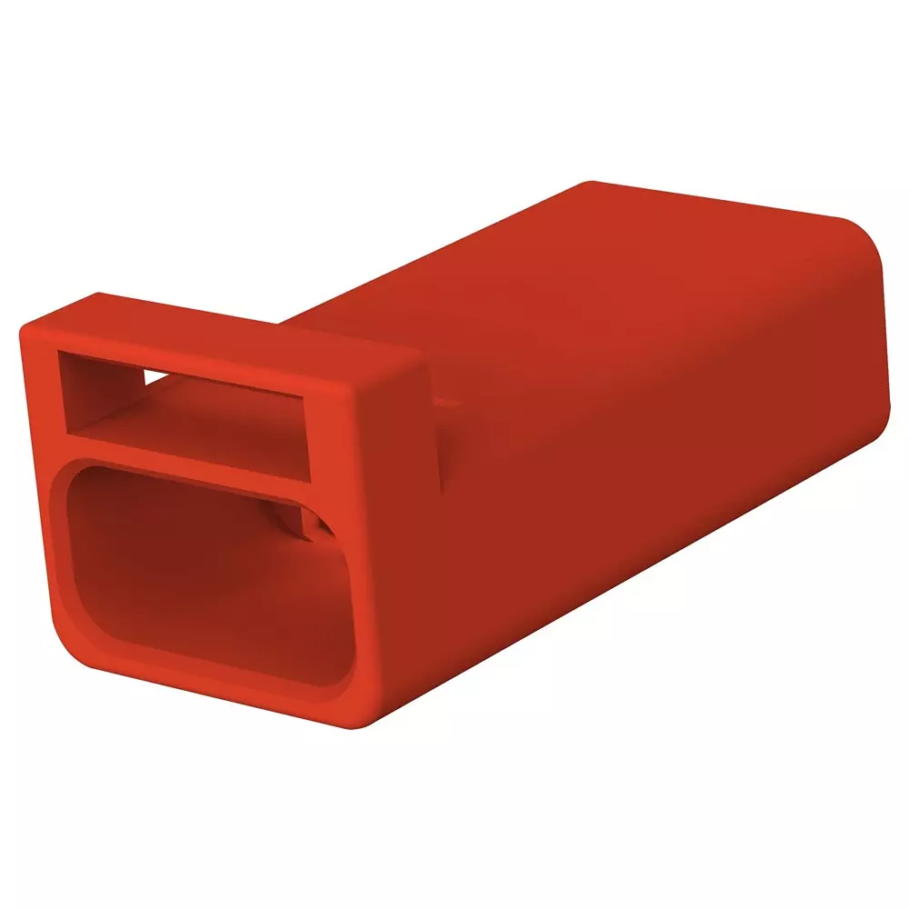 TE CONNECTIVITY Receptacle Housing, 2Pos, Pbt, Red, 3-2834075-2 (Pack of 10)