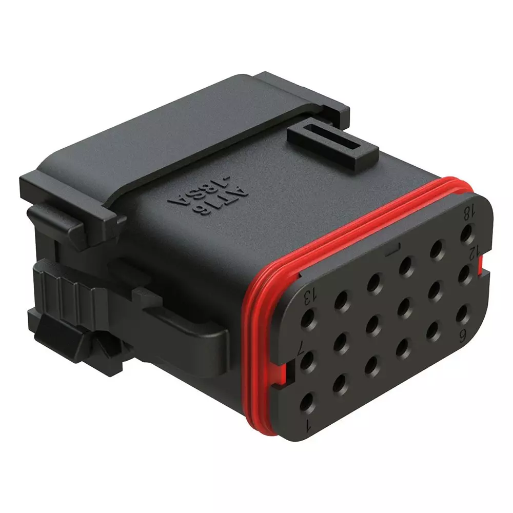 AMPHENOL SINE/TUCHEL AUTOMOTIVE HOUSING, PLUG, 18POS, 13A, AT16-18SA-K004