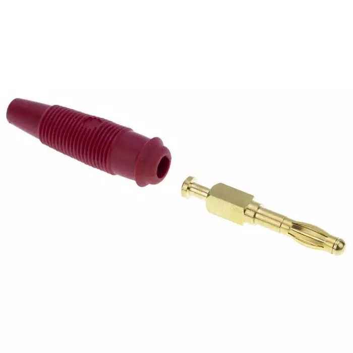 HIRSCHMANN TEST AND MEASUREMENT Banana Plug Red male 4 mm Connector Solder Termination 32A 30 V AC 60V DC Gold, 972518701 (Pack of 500)