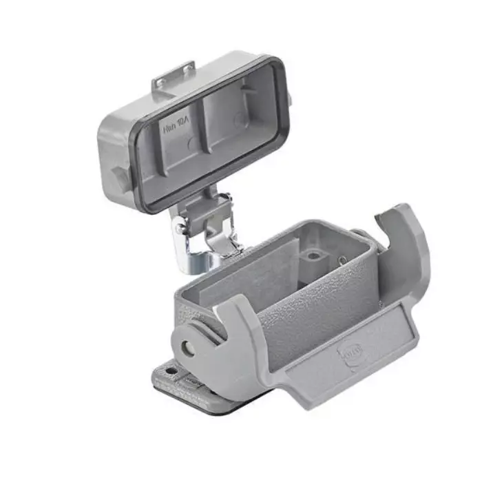 Harting Han Power Connectors Bulkhead Mounted Housing with Thermoplastic Cover Single
