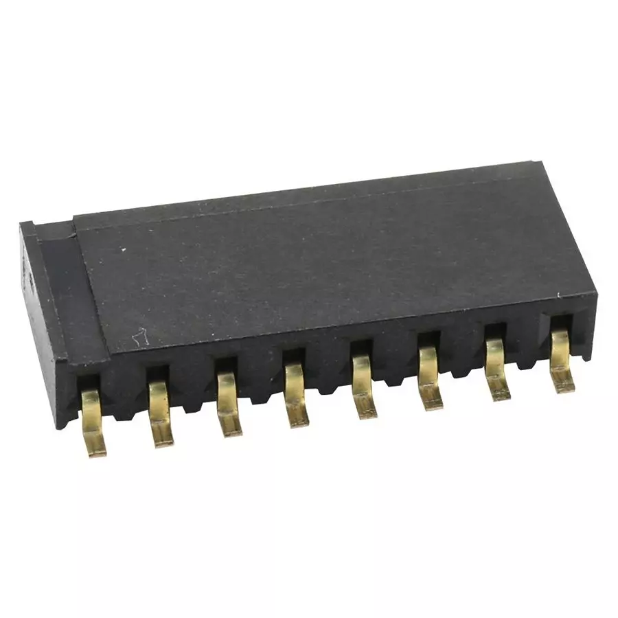 MULTICOMP PRO PCB Receptacles CONN, RCPT, 8POS, R/A, 1ROW, 2.54MM, 2212BR-08G-SM-TR