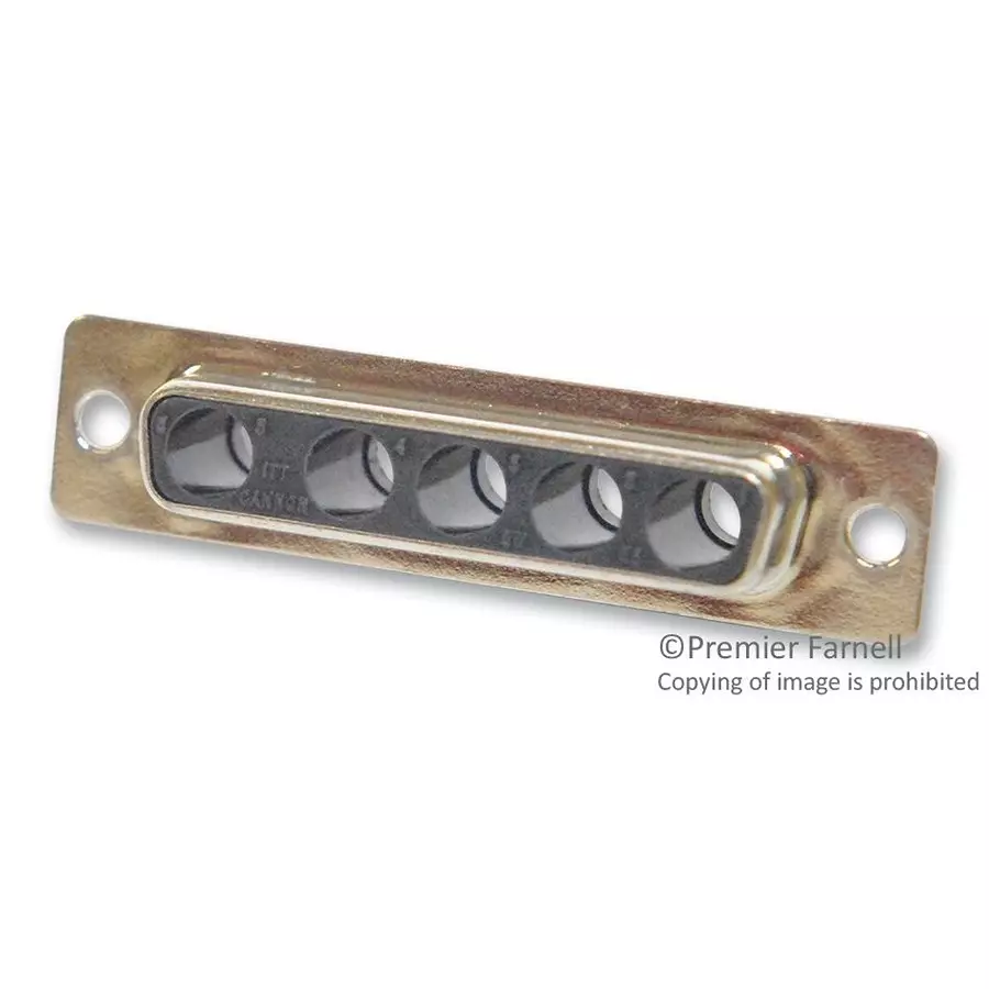 ITT CANNON D Sub Housings HOUSING, D SUB, COMBO, RECEPTACLE, 5W5, STEEL, DBA5W5SA197F0