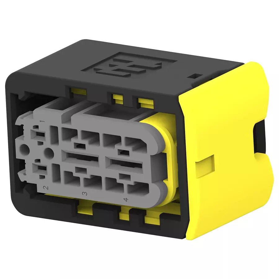 AMP - TE CONNECTIVITY AUTOMOTIVE HOUSING, 4POS, RCPT, PBT-GF, 2-2208157-1