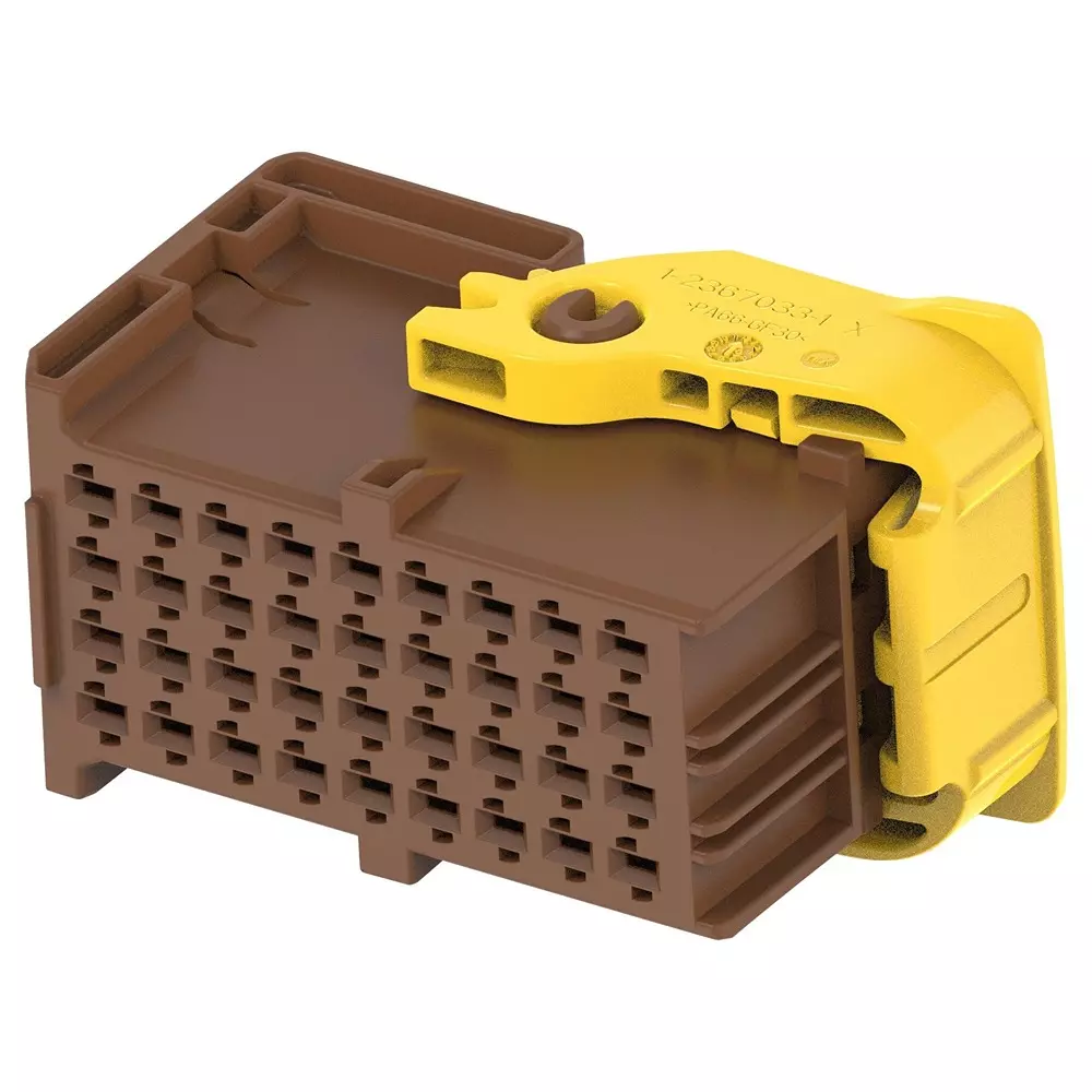 TE CONNECTIVITY Conn, Plug Housing, 36Pos, 36V, Pa66+Gf, 2377780-1