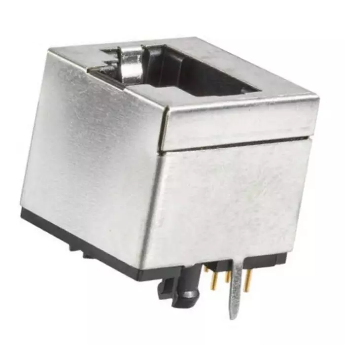 Amphenol ICC MOD JACK Series Female RJ45 Connector PCB Mount Cat3 Nickel Plated Copper Alloy Shield Right Angle 1, 91139-088LF