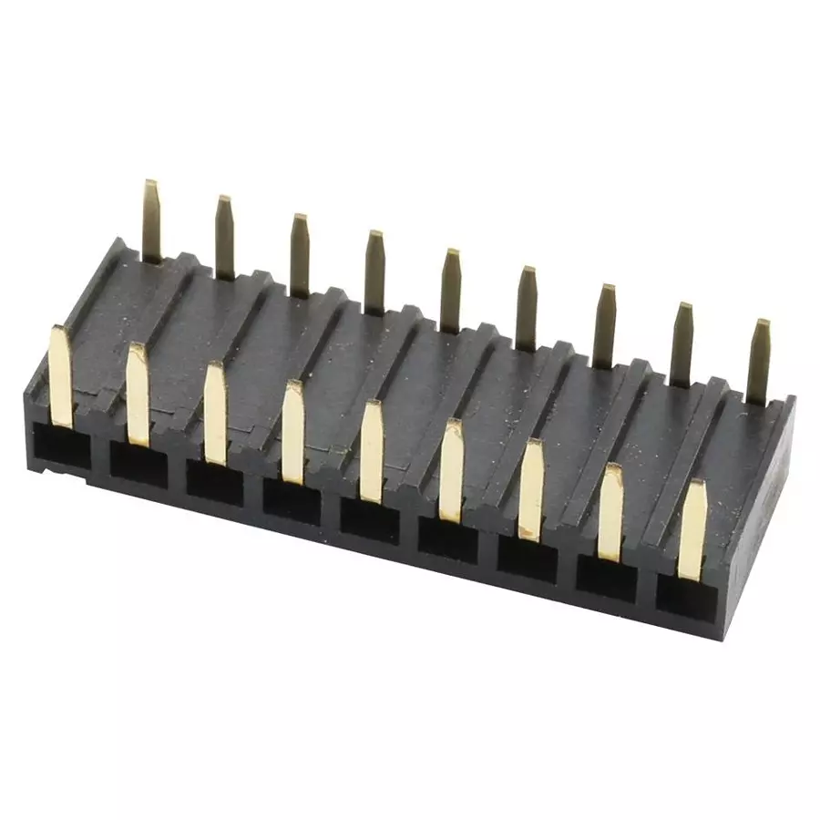 MULTICOMP PRO PCB Receptacles CONN, RCPT, 7POS, R/A, 1ROW, 2.54MM, 2212BR-07G (Pack of 5)