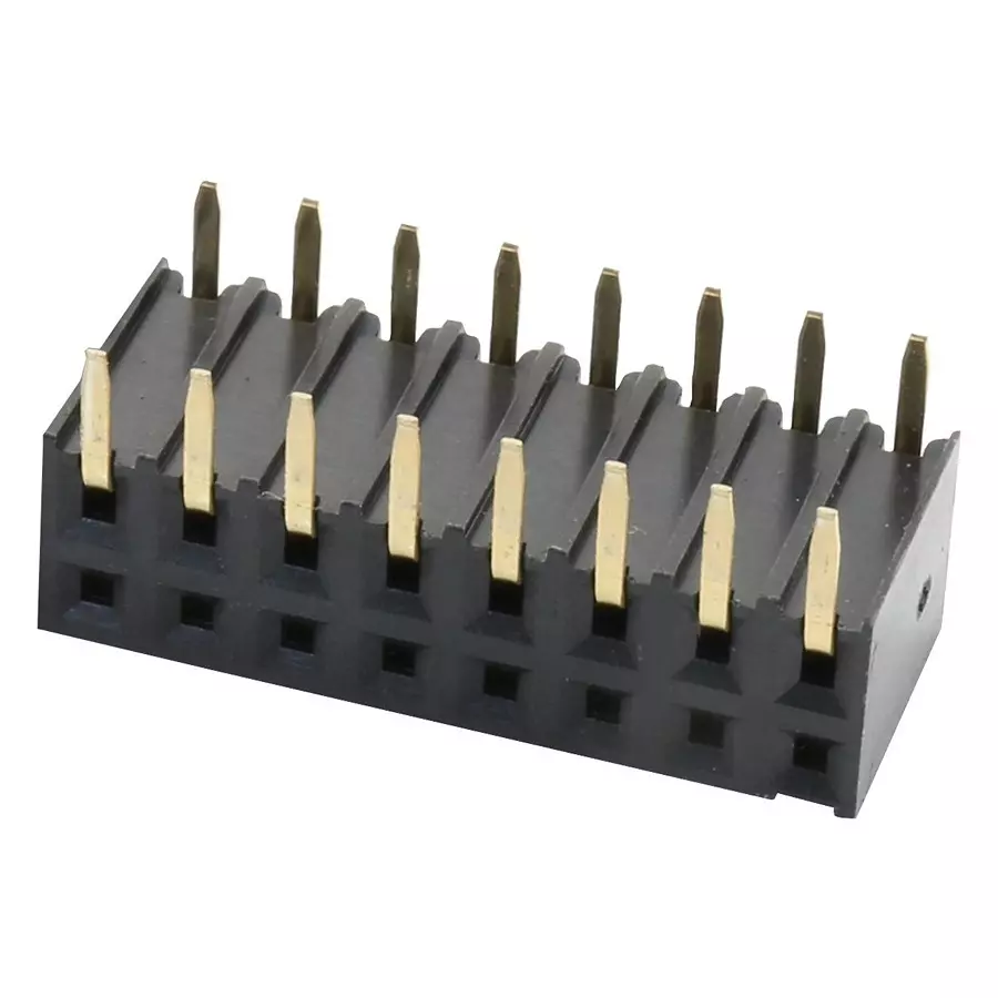 MULTICOMP PRO PCB Receptacles CONNECTOR, RCPT, 16POS, 2ROW, 2.54MM, 2214BR-16G