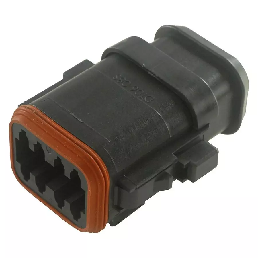 DEUTSCH - TE CONNECTIVITY PLUG, BOOT, THIN WALL, 8WAY, SKT, DT068SA-CE12