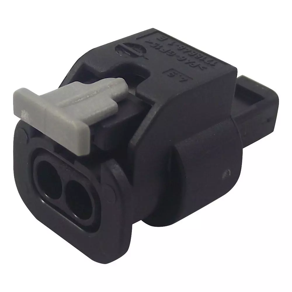 TE CONNECTIVITY Receptacle Housing, 2Pos, Nylon, Black, 1-1718643-1