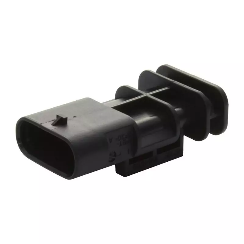TE CONNECTIVITY Plug Housing, 4Pos, Gf Pbt, Black, 1-1564559-1