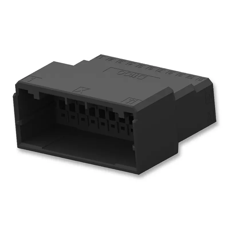 TE CONNECTIVITY Tab Connector Housing, Gf Polyester, 1-1903130-2 (Pack of 10)