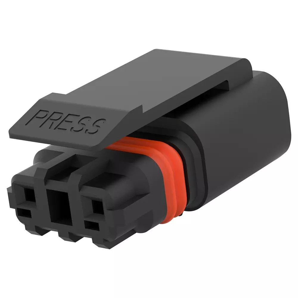 TE CONNECTIVITY Plug Housing, 2Pos, Thermoplastic, Black, 2-2834074-2