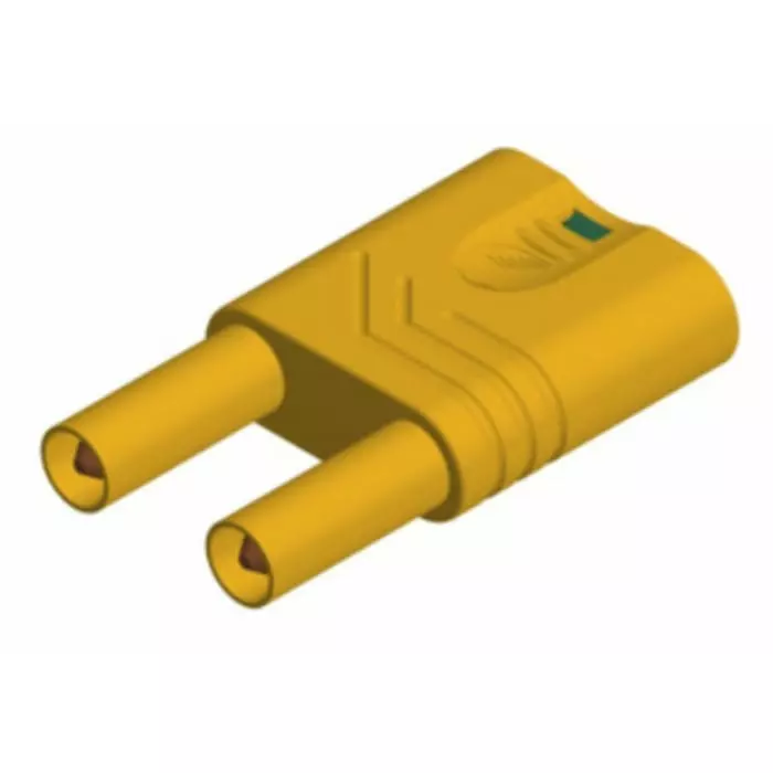 HIRSCHMANN TEST AND MEASUREMENT Banana Connector Yellow male 4 mm Unsprung Socket Termination 32A 1kV, 932200188