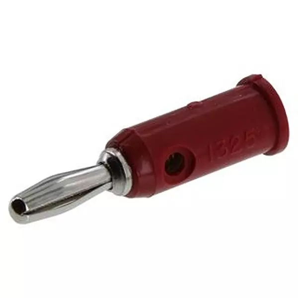 POMONA Banana Plug, Stacking, 4.3Mm, 15A, Red, 1325-2
