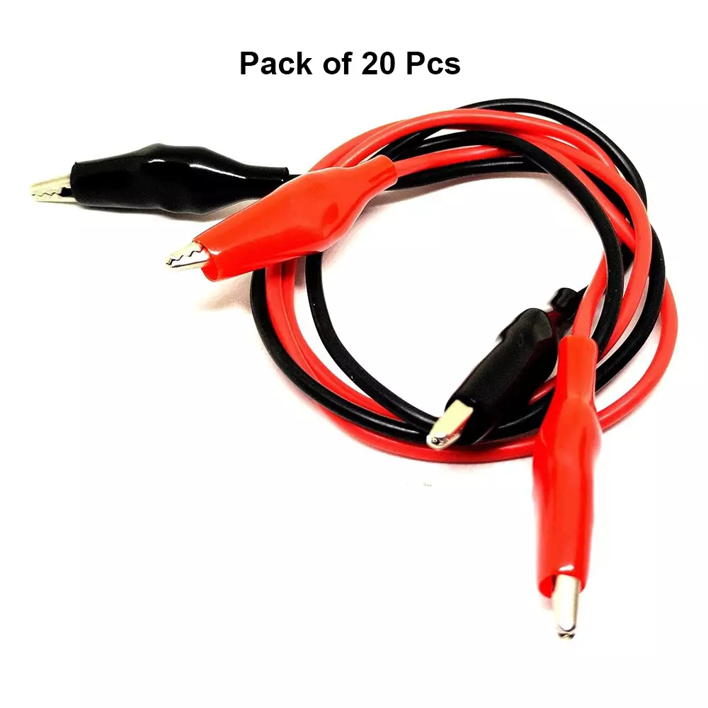 invento-double-ended-mini-crocodile-alligator-clip-with-20-awg-500-mm-length-05-sqmm-silicone-wire-black-red-isc-3020-7-pack-of-20-pcs