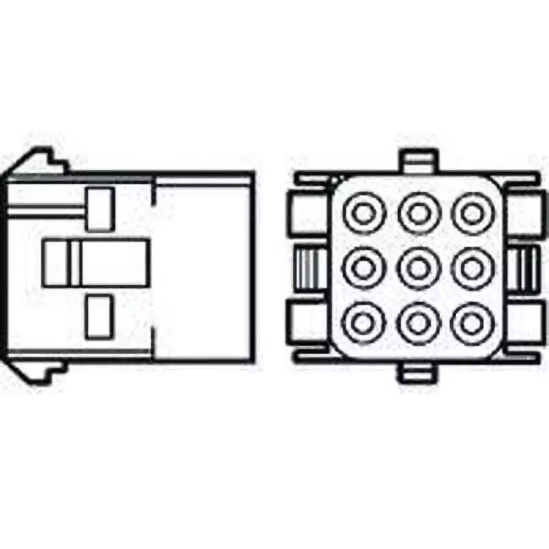 TE CONNECTIVITY Female Connector Housing 3 Lines, 926647-3 (Pack of 5)