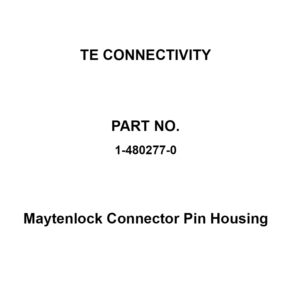TE CONNECTIVITY Maytenlock Connector Pin Housing Pin Housing Shape 0.64-1.4 Application Area, 1-480277-0 (Pack of 20)