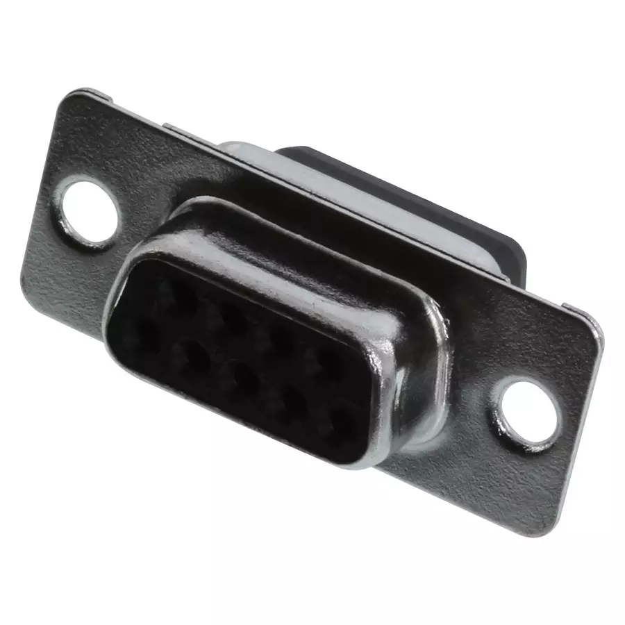ITT CANNON D Sub Housings CONNECTOR, HOUSING, D SUB, STANDARD, 9 POSITION, RECEPTACLE, DEU9SA197F0.