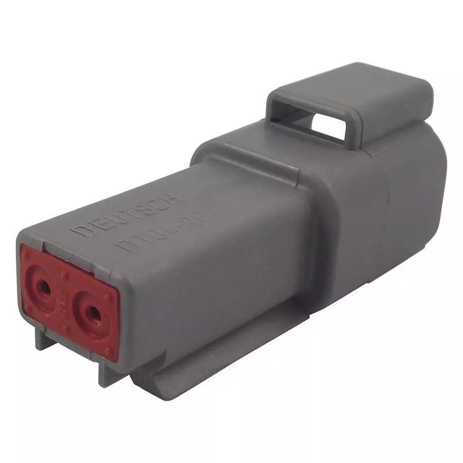 DEUTSCH - TE CONNECTIVITY RECEPTACLE HOUSING, 2POS, PA GF, GREY, DT04-2P (Pack of 10)