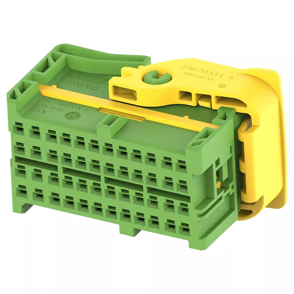 TE CONNECTIVITY Conn, Plug Housing, 48Pos, 24V, Pbt+Gf30, 2366036-3