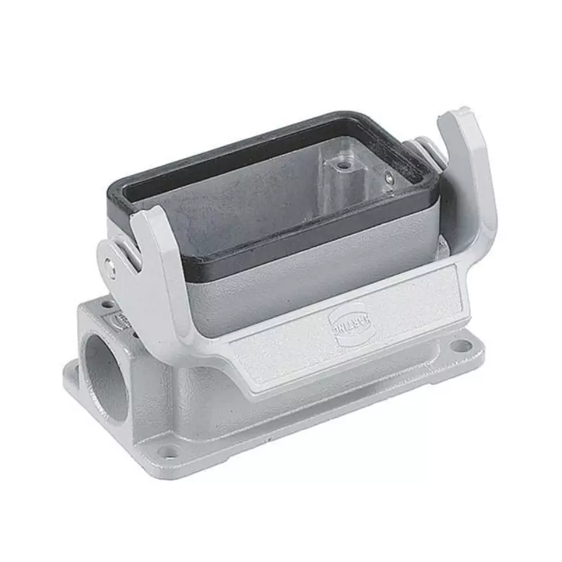 Harting Han Power Connectors Surface Mounting Housing Single Lever 2xPG21 Thread and 16B Size