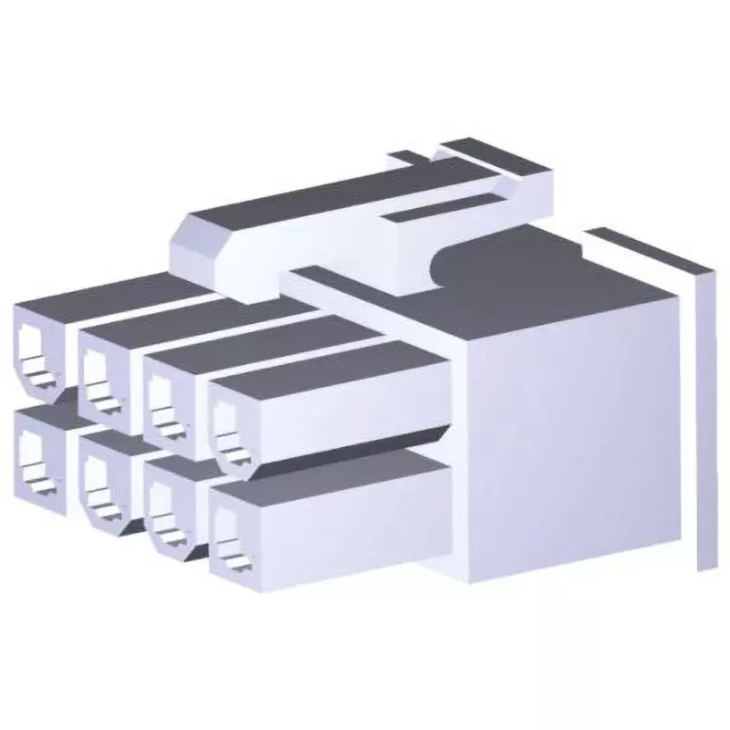 TE CONNECTIVITY Female Connector Housing 2 Lines, 1969614-8 (Pack of 10)