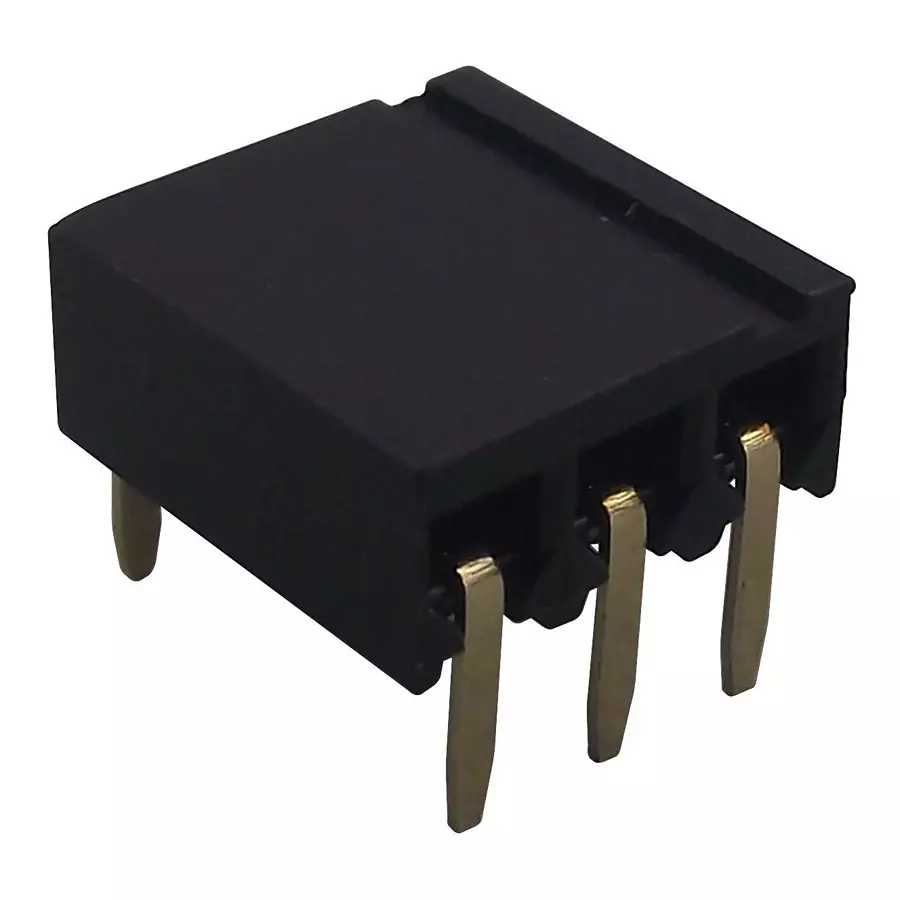 MULTICOMP PRO PCB Receptacles SOCKET, PCB, R/A, 1 ROW, 3WAY, 2212BR-03G (Pack of 5)