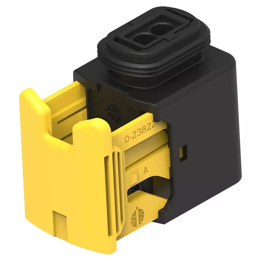 AMP - TE CONNECTIVITY CONN, HOUSING, RCPT, 2POS, 60V, PBT+GF30, 1-2382278-1