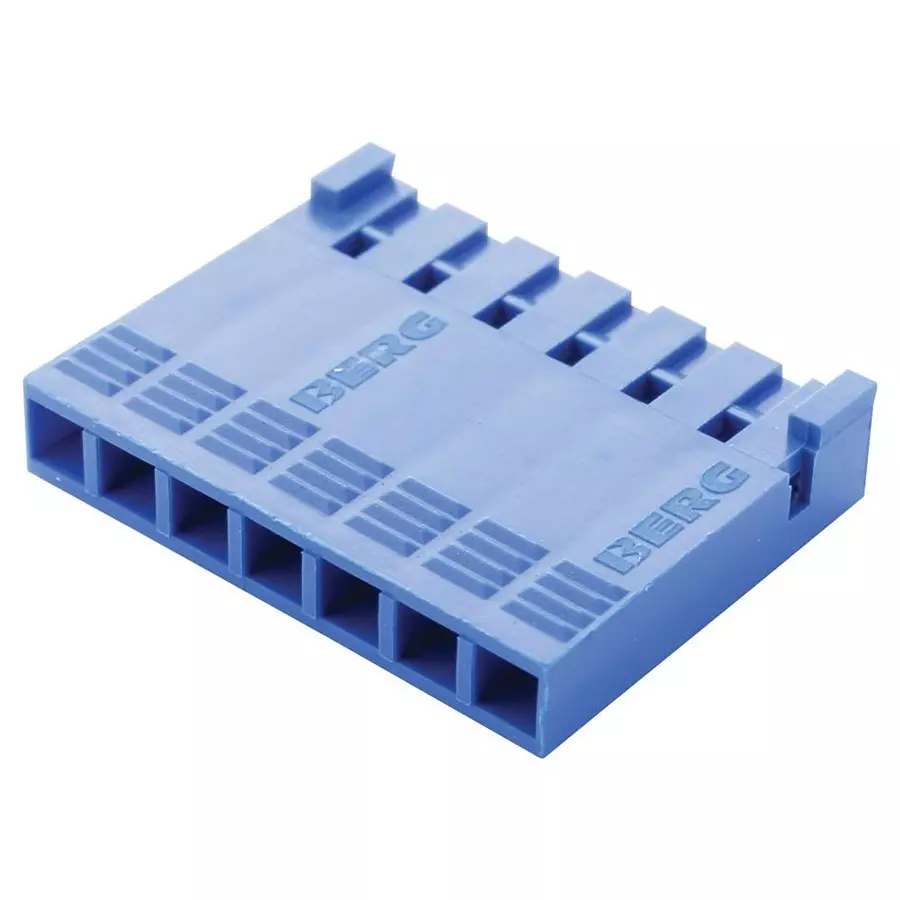 AMPHENOL COMMUNICATIONS SOLUTIONS RCPT HOUSING, 7POS, GF POLYESTER, BLUE, 65240-007LF (Pack of 10)