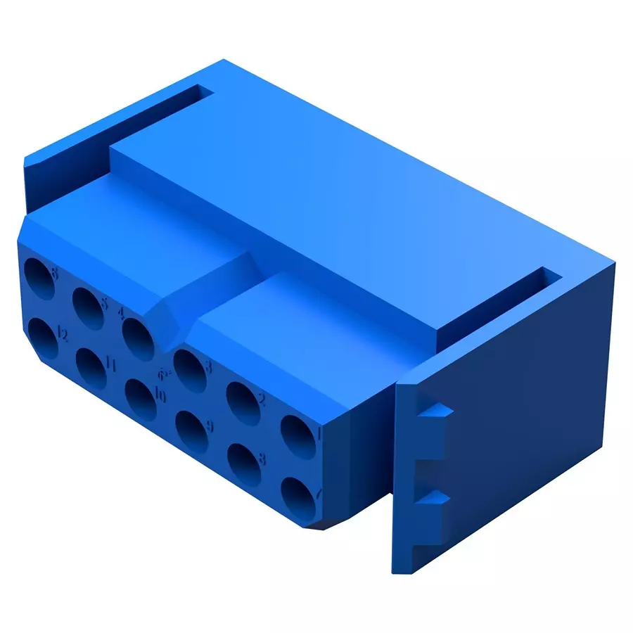 POSITRONIC RECTNGLR PWR HOUSING, LATCH, RCPT, 12P, PLB12F0000/AA.