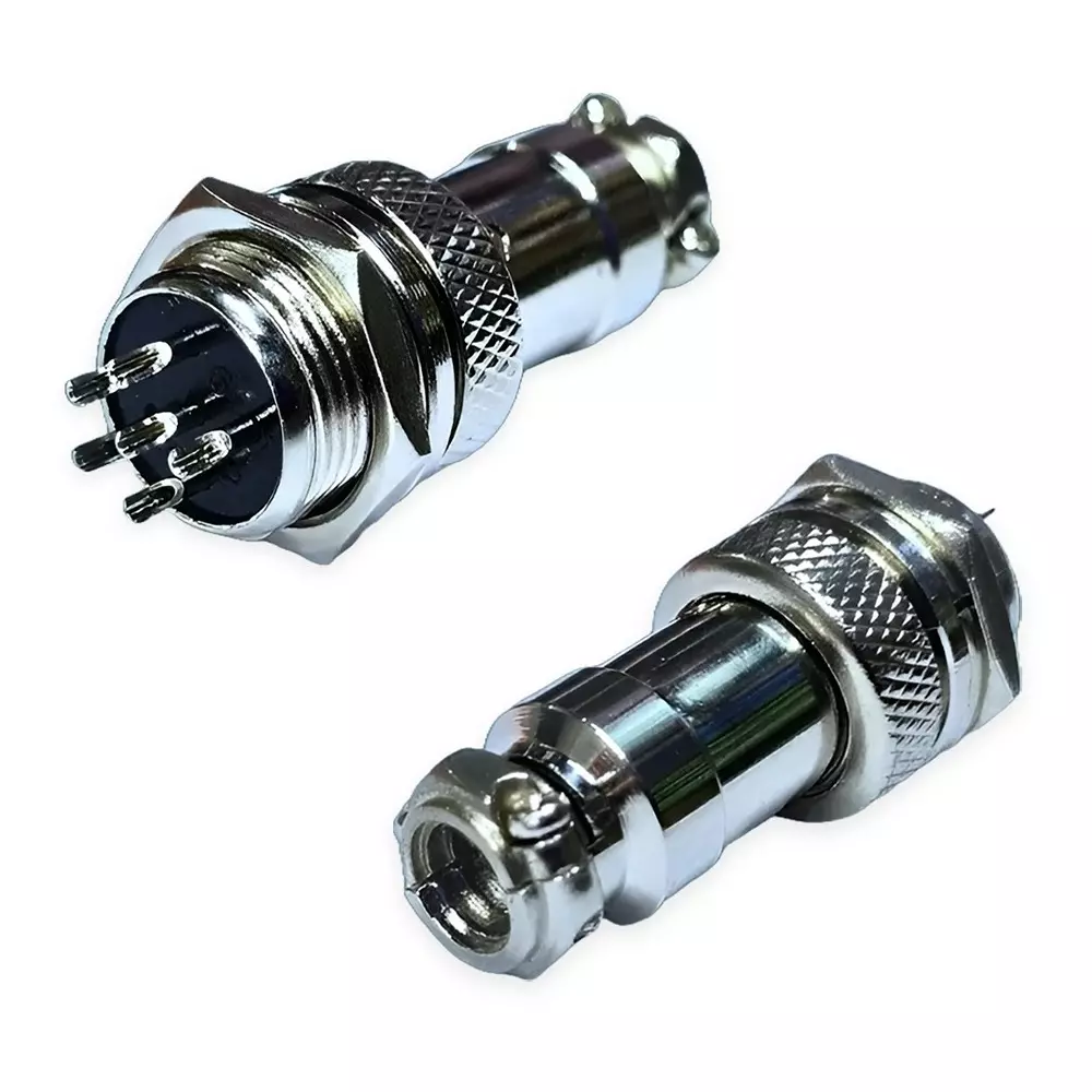 SETMI INDIA GX16 Aviation Plug & Socket Connector 16 mm 6-Pin Circular AC/DC 125-250 V
