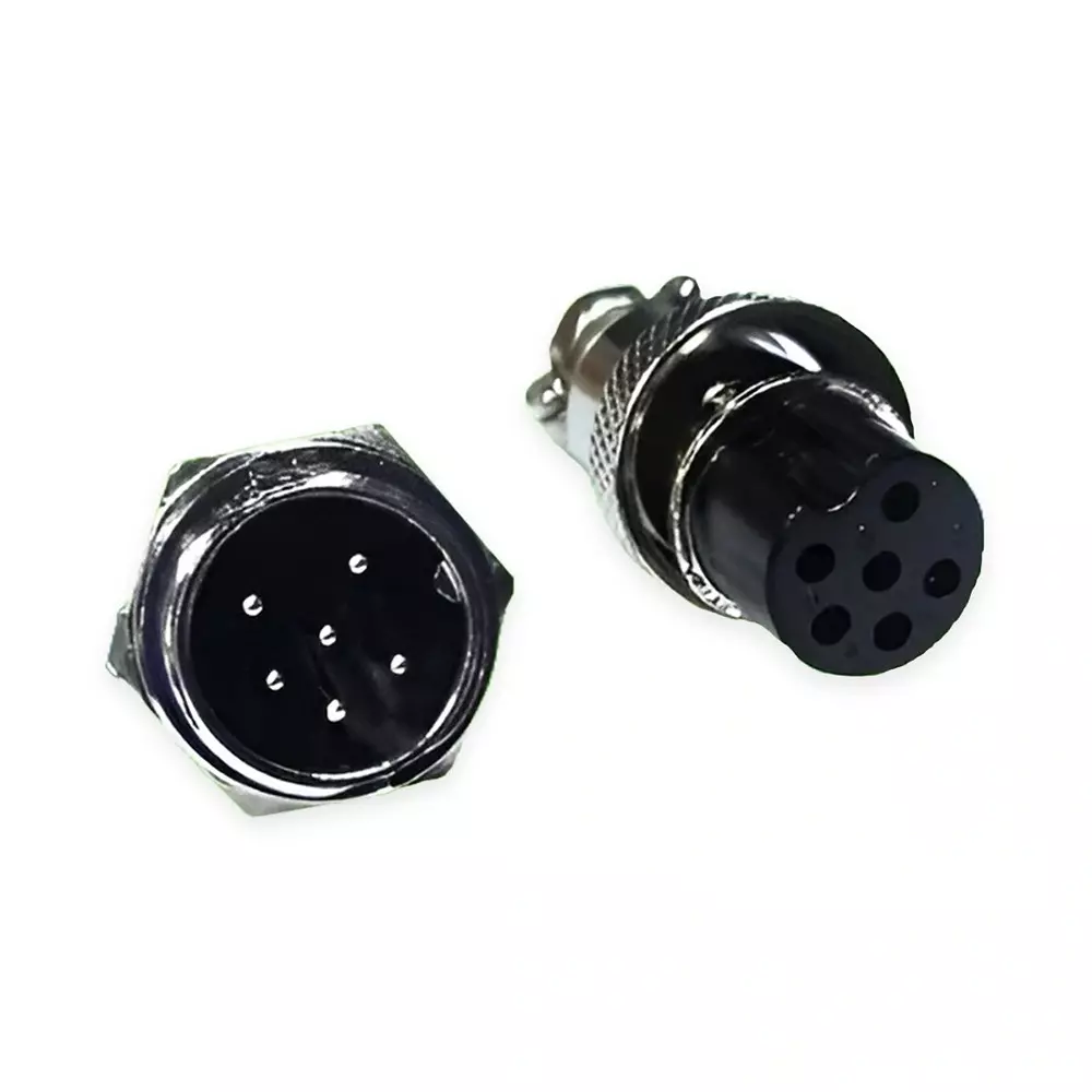 SETMI INDIA GX16 Aviation Plug & Socket Connector 16 mm 6-Pin Circular AC/DC 125-250 V