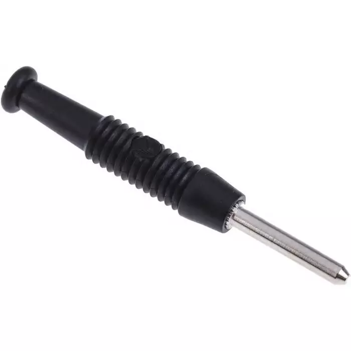 HIRSCHMANN TEST AND MEASUREMENT Banana Plug Black male 2 mm Connector Solder Termination 6A 60V DC Nickel Plating, 973509100 (Pack of 100)