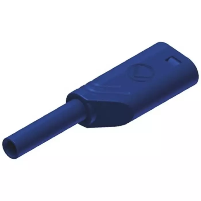 HIRSCHMANN TEST AND MEASUREMENT Banana Plug Blue male 2 mm Connector Solder Termination 10A Gold Plating, 975090702 (Pack of 100)