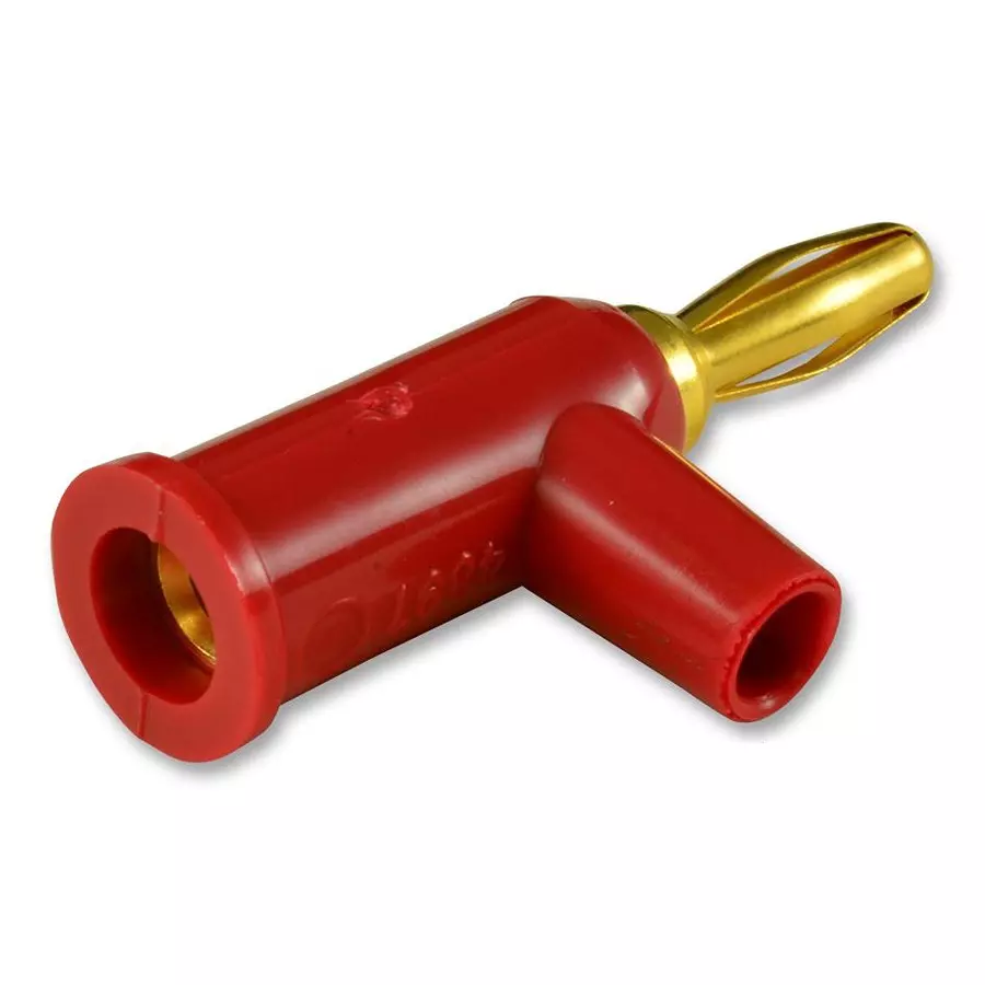 POMONA Banana Plug, Stackable, 15A, Screw, Red, 4897-2