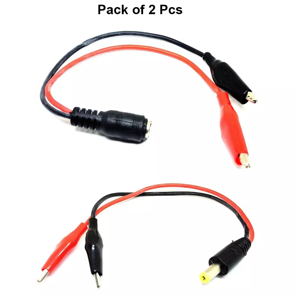 invento-male-female-dc-jack-plug-combo-55x21-mm-150-mm-length-with-silicone-wire-crocodile-alligator-clip-isc-3014-1-pack-of-2-pcs
