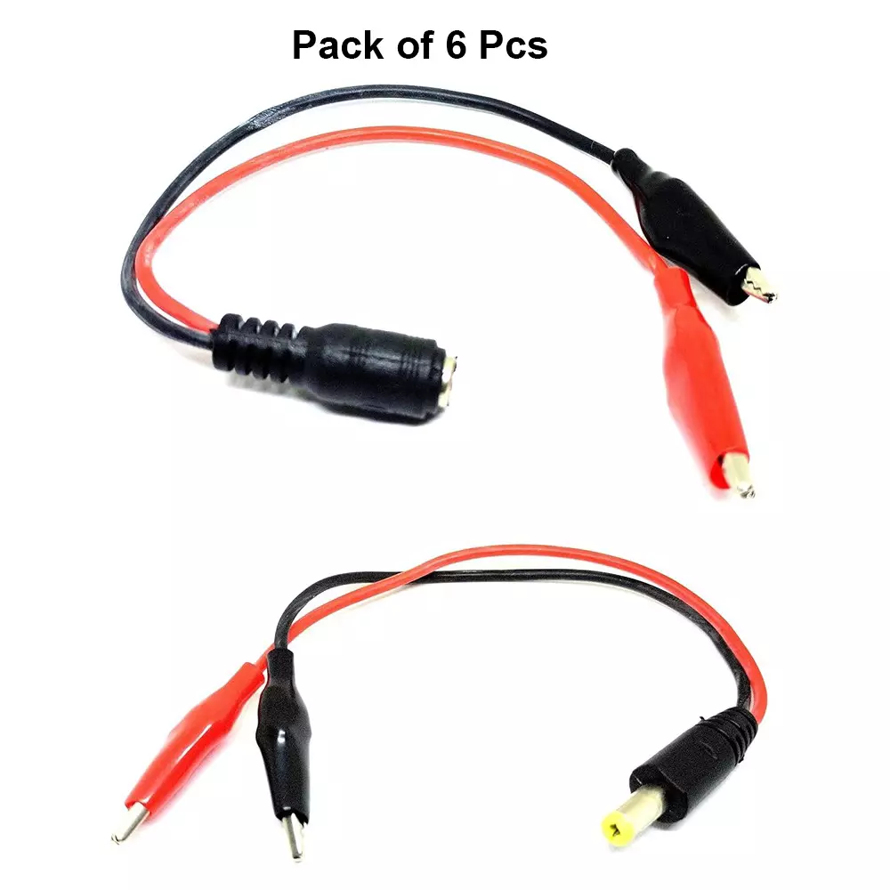 invento-male-female-dc-jack-plug-combo-55x21-mm-150-mm-length-with-silicone-wire-crocodile-alligator-clip-isc-3014-3-pack-of-6-pcs