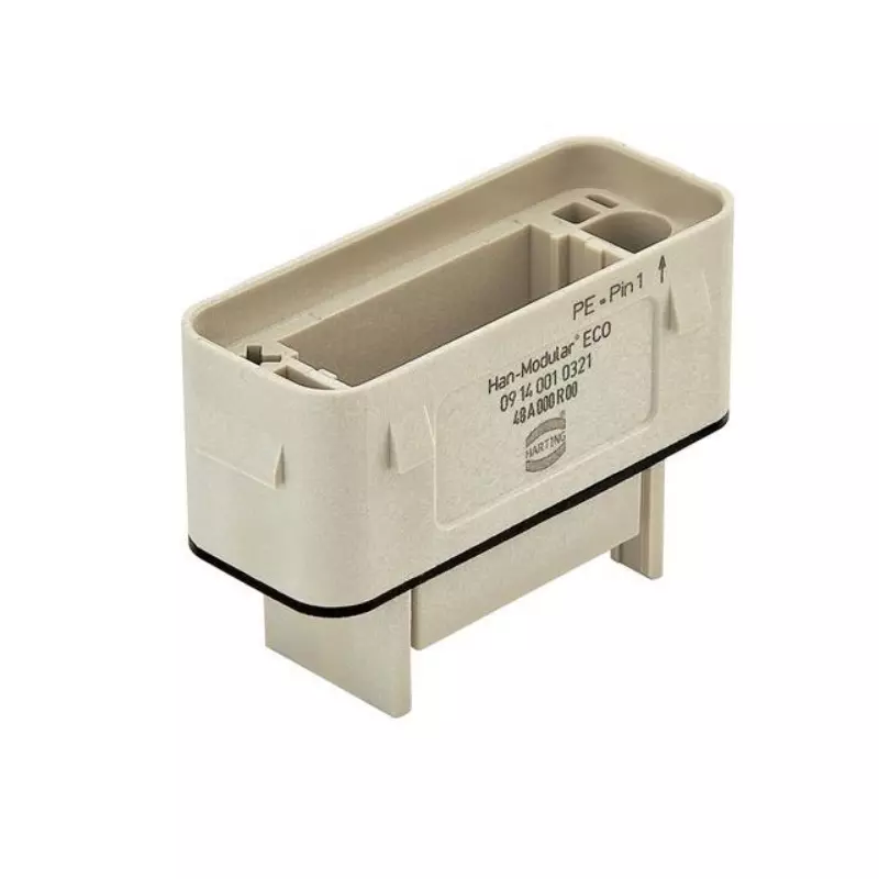 Harting Han-Modular Power Connectors ECO Base Panel Grey with PE Mark, 09140010321