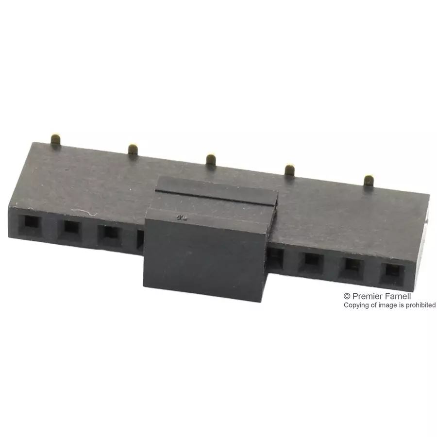 MULTICOMP PRO PCB Receptacles CONNECTOR, RCPT, 10POS, 1ROW, 2.54MM, 2212SM-10G-75-B1-PCR