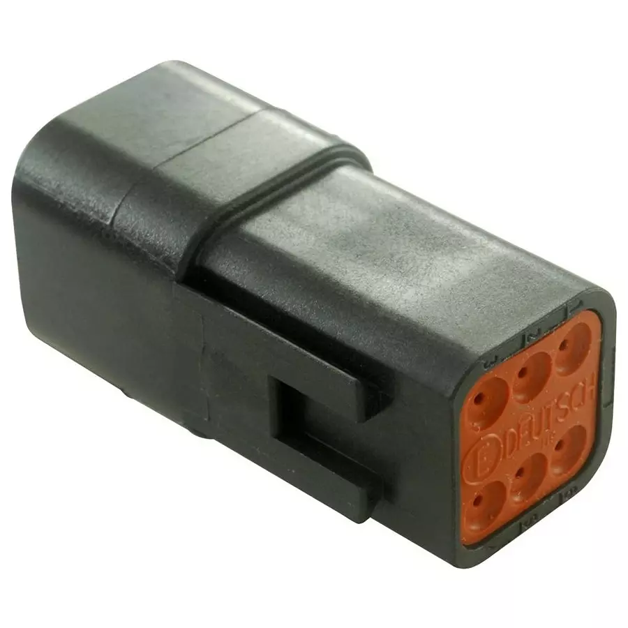 DEUTSCH - TE CONNECTIVITY RECEPTACLE, DT, THIN WALL, 6 WAY, PIN, DT046P-CE02