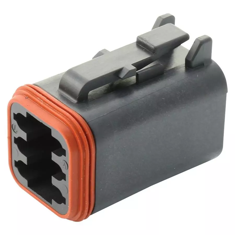 DEUTSCH - TE CONNECTIVITY PLUG, DT, THIN WALL, 6 WAY, SOCKET, DT06-6S-CE06