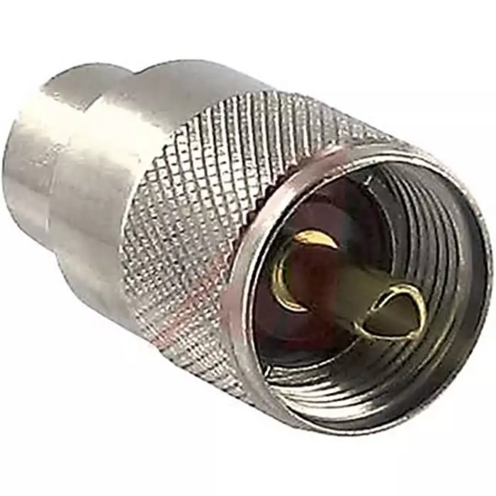 CINCH CONNECTIVITY SOLUTIONS Plug Cable Mount UHF Connector Solder Termination Straight Body, 25-7300