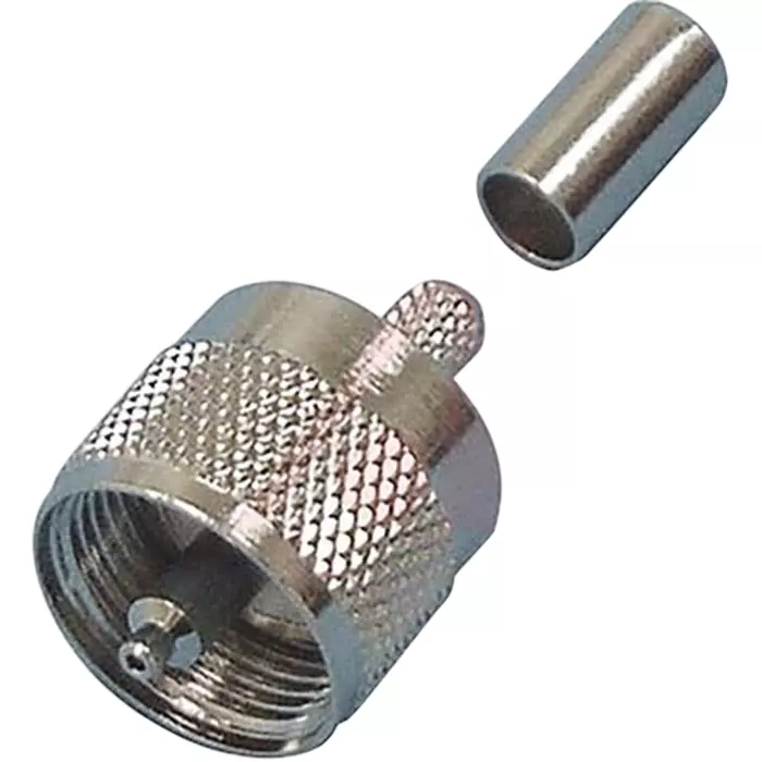CINCH CONNECTIVITY SOLUTIONS Plug Cable Mount UHF Connector Crimp Termination Straight Body, 25-7307 (Pack of 10)