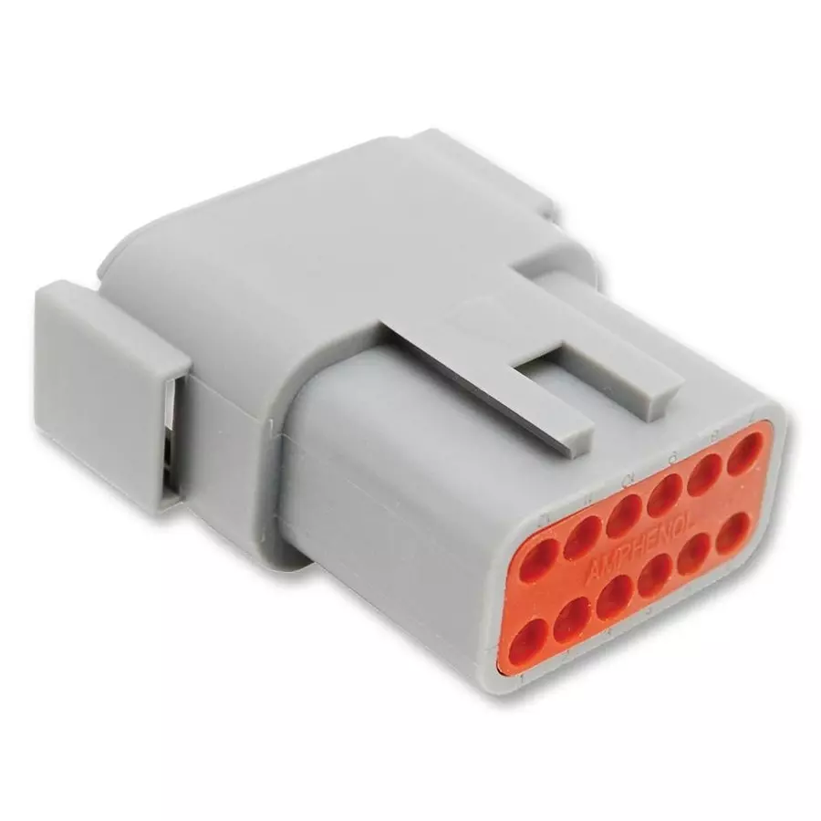 AMPHENOL SINE/TUCHEL CONNECTOR HOUSING, RCPT, 12 WAY, PLASTIC, ATM04-12PA