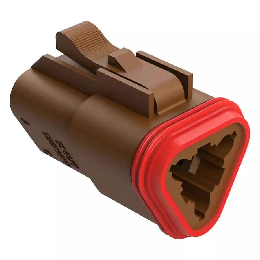 AMPHENOL SINE/TUCHEL AUTOMOTIVE HOUSING, PLUG, 3POS, 13A, BRN, AT06-3S-BRN